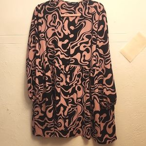 Wavy Oversize Mini Dress